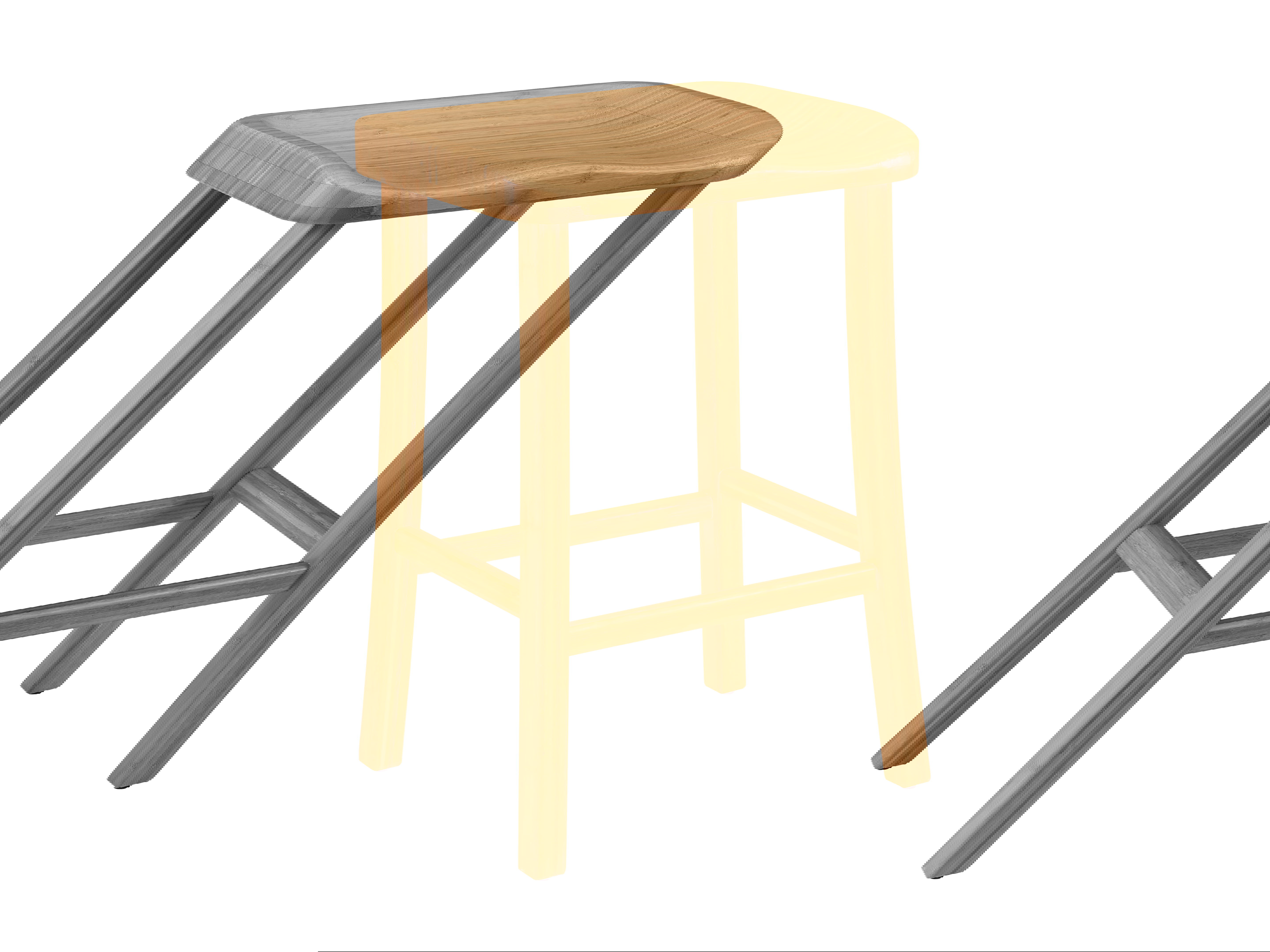 Tulip Counter Height Stool, Caramelized, (Set of 2), Counter & Bar Stool by Greenington, 18" length x 14" width x 26" height View 7