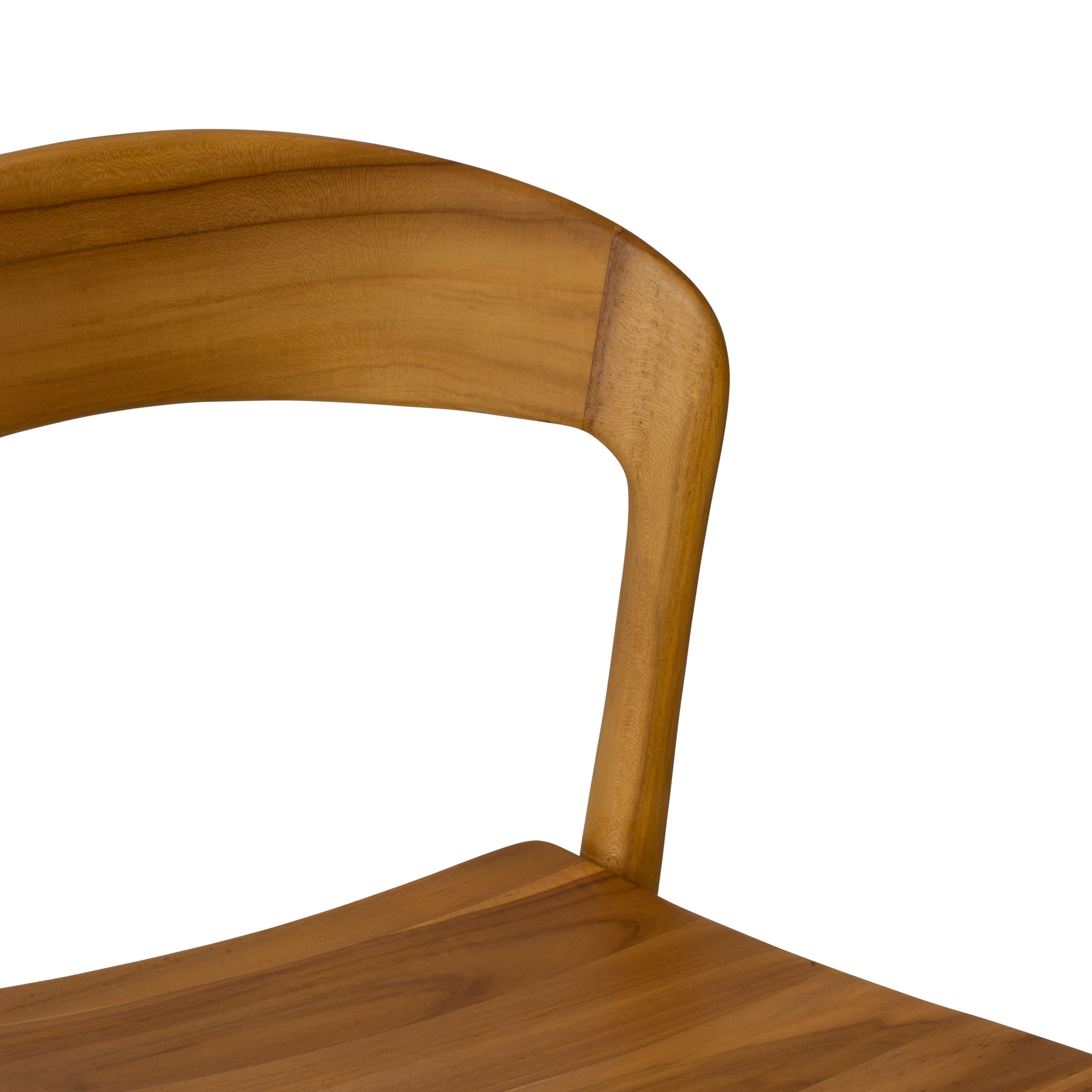 Ingrid Side Chair in Teak, Dining Chair by Woven, 21.75" width x 31" height x 23" depth View 5