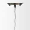 Hines I 4x8 Antiqued-Brass Metal Cage Pendant Light, by Mercana, 4" length x 4" width x 8" height thumbnail 5