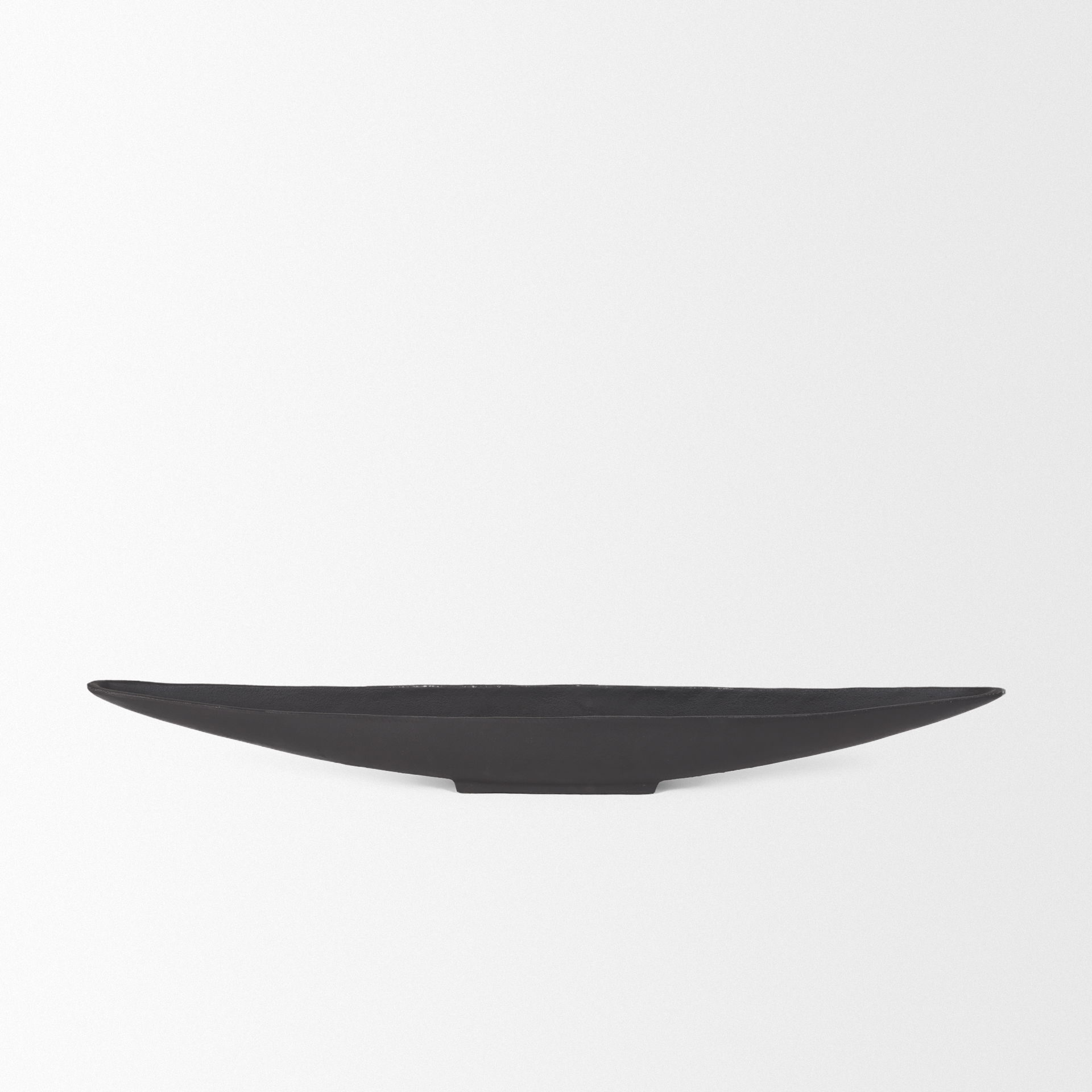 Piero Large Matte Black Metal Decorative Bowl, by Mercana, 39" length x 5" width x 4.33" height View 5