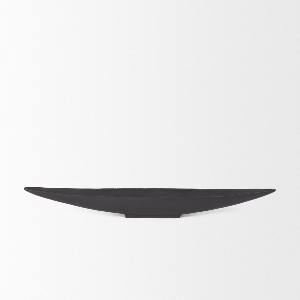 Piero Large Matte Black Metal Decorative Bowl, by Mercana, 39" length x 5" width x 4.33" height View 6