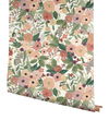 Garden Party Burgundy Peel & Stick Wallpaper, by York Wall, 20' length x 2'3" width x 0.02" depth thumbnail 5