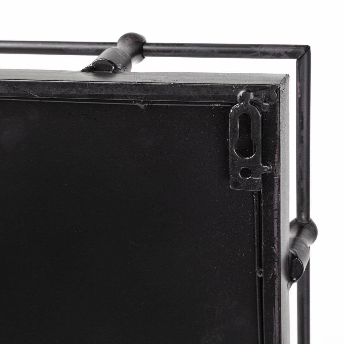 Christa 22L x 22W Black Metal Mirrored Base Square Tray, Decorative Tray by Mercana, 22.05" length x 22.05" width x 3.05" height View 11