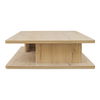 Casey Large Coffee Table Rustic Oak, by Moe's Home, 64" width x 16" height x 48" depth thumbnail 3