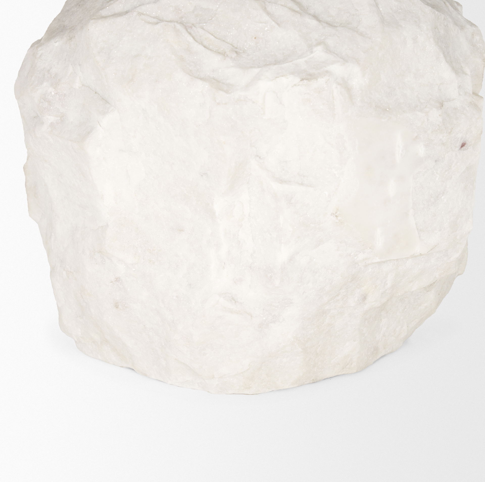 Rini Gold Metal and White Marble Accent Table, Side & End Table by Mercana, 15" length x 15" width x 24.5" height View 8