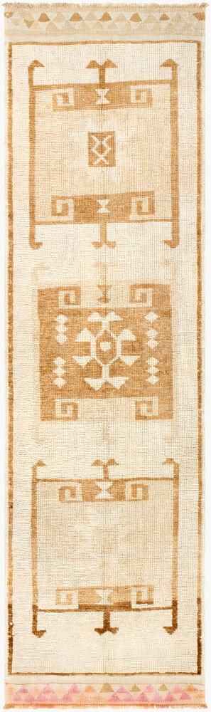 Antique One of a Kind Handmade Rug, by Surya, 10'7" length x 3'2" width