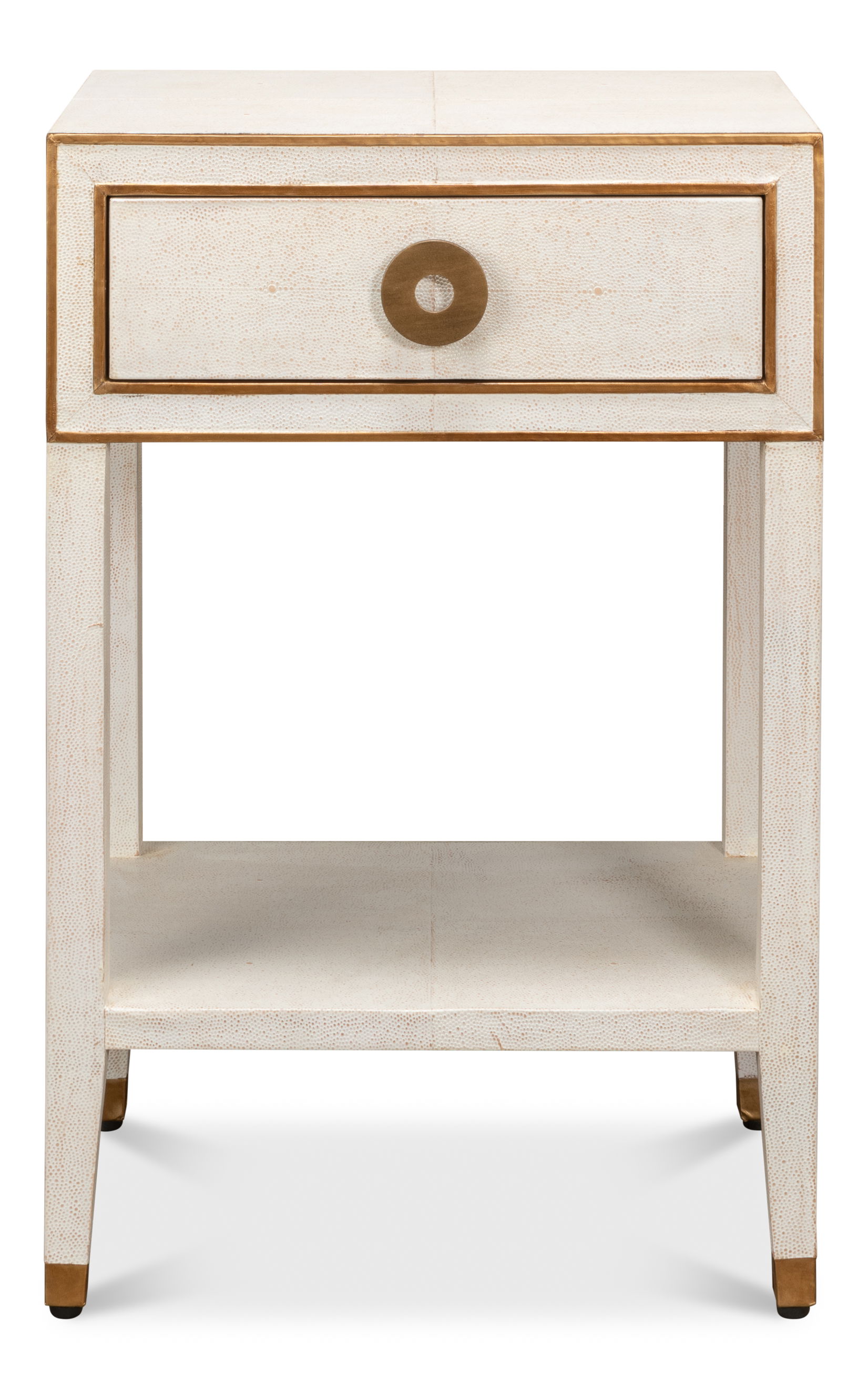 Gabriella Shagreen Nightstand,Osprey Wht large image 