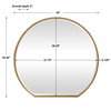 Cabell Gold Mirror, by Uttermost, 3'6" width x 3'3.25" height x 2" depth thumbnail 3