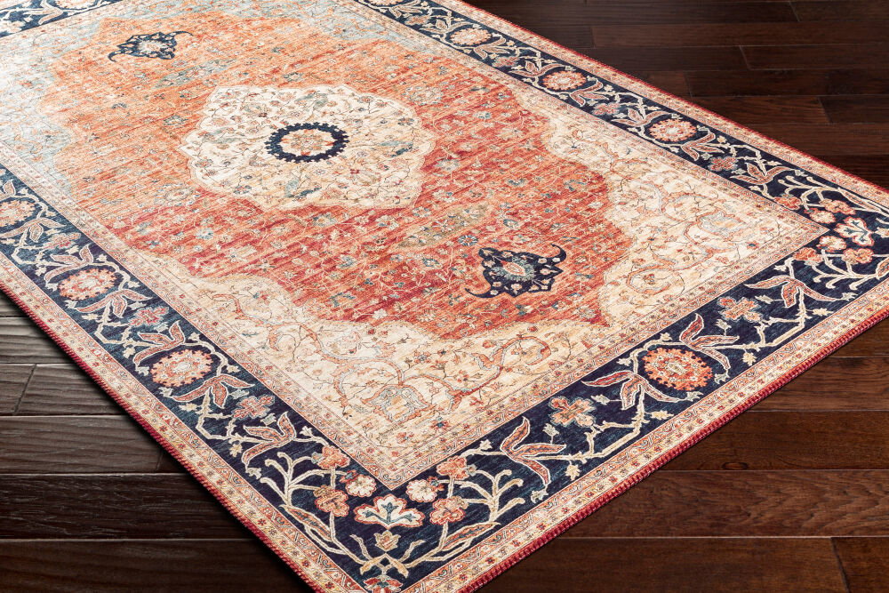 Iris Machine Woven Rug, by Surya, 3'9.28" length x 2'2.38" width