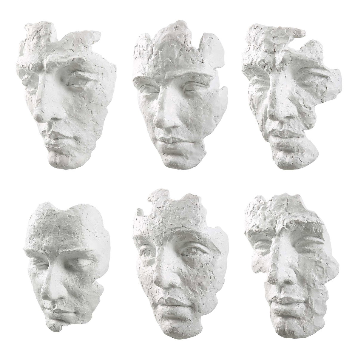SELF-PORTRAIT WALL DECOR, WHITE, S/6, Art by Uttermost, 9.62" width x 14" height x 5.12" depth View 5
