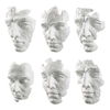 Self-Portrait White Mask Wall Decor Set/6, Sculptural Wall Art by Uttermost, 9.62" width x 14" height x 5.12" depth thumbnail 5