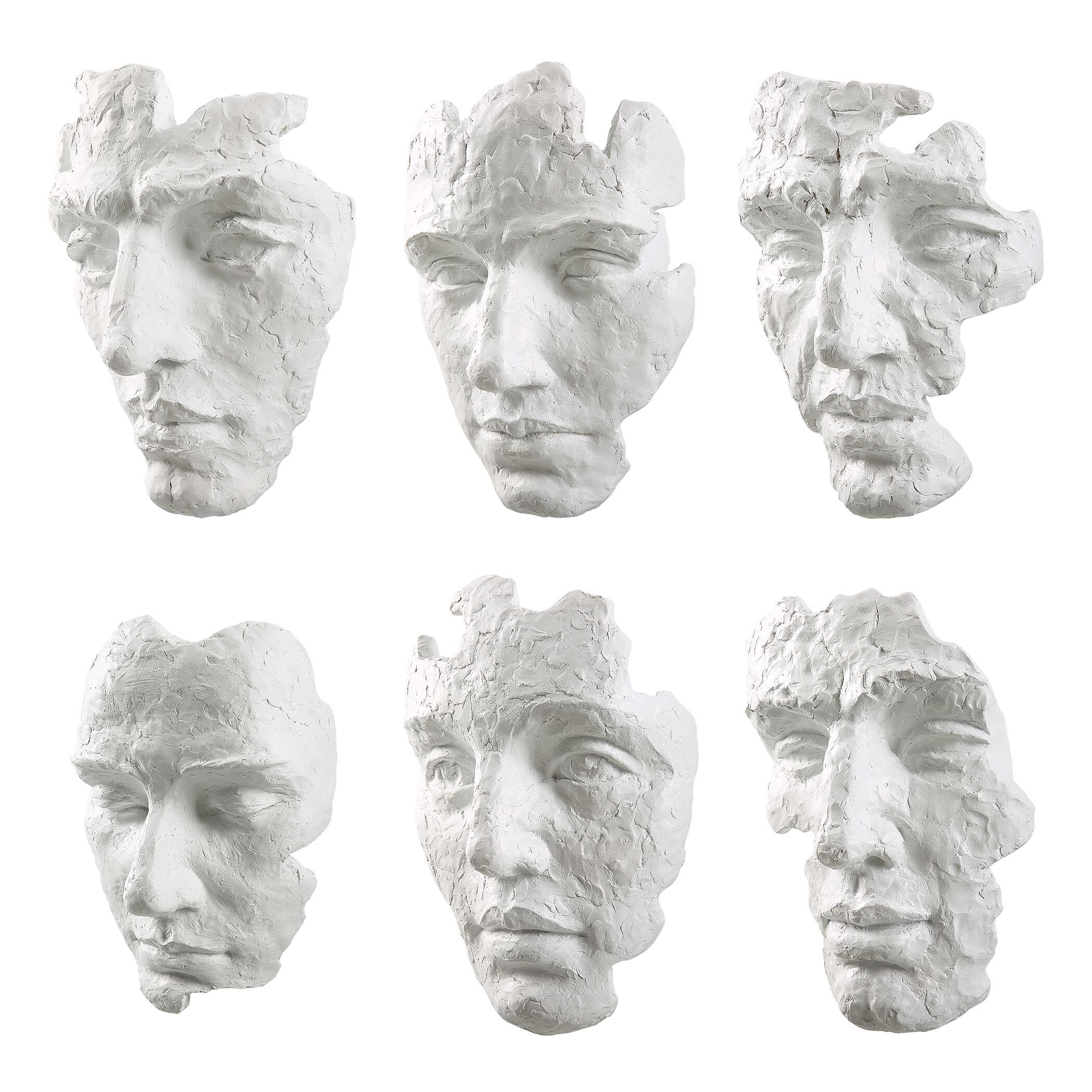 Self-Portrait White Mask Wall Decor Set/6 large image 