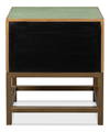 Gideon Shagreen Side Table  Watercress, by Sarreid, 1'6" length x 1'10" width x 2' height thumbnail 3