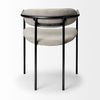 Parker I Beige Fabric Seat Gun Metal Gray Metal Frame Dining Chair thumbnail 4