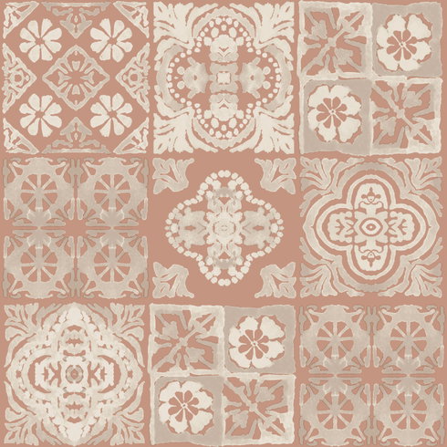 Marrakesh Tile Clay Peel & Stick Wallpaper