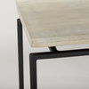 Givens Backless 32in Seat Bar Stool | Natural Wood with Black Metal, Counter & Bar Stool by Mercana, 14.1" length x 15.8" width x 32" height thumbnail 8