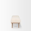 Shae Brown Wood with Oatmeal Fabric Bench thumbnail 4