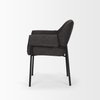 Brently Curved Back Dining Arm Chair | Gray Fabric with Metal, Dining Chair by Mercana, 24.5" length x 29.5" width x 32.5" height thumbnail 8