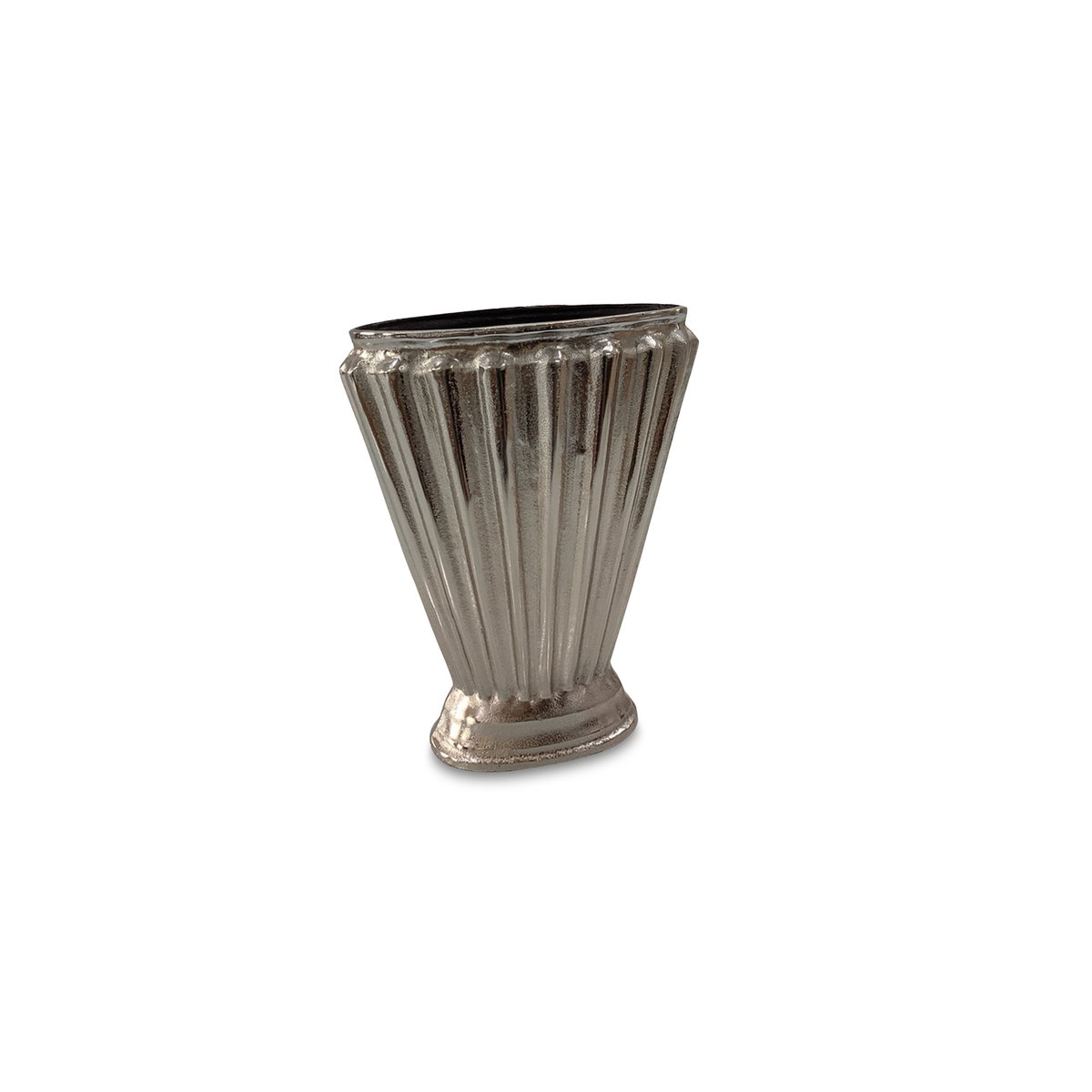 Jade Vase Aged Pewter Cast Aluminum, by Moe's Home, 13" width x 15" height x 6" depth View 2