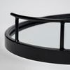 Ansel 20L x 14W Black Metal Mirrored Bottom Oval Serving Tray thumbnail 8