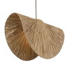 Bend 1 Light Raffia Pendant, Ceiling Light by Uttermost, 28.75" width x 19" height x 28.75" diameter x 15" depth thumbnail 3