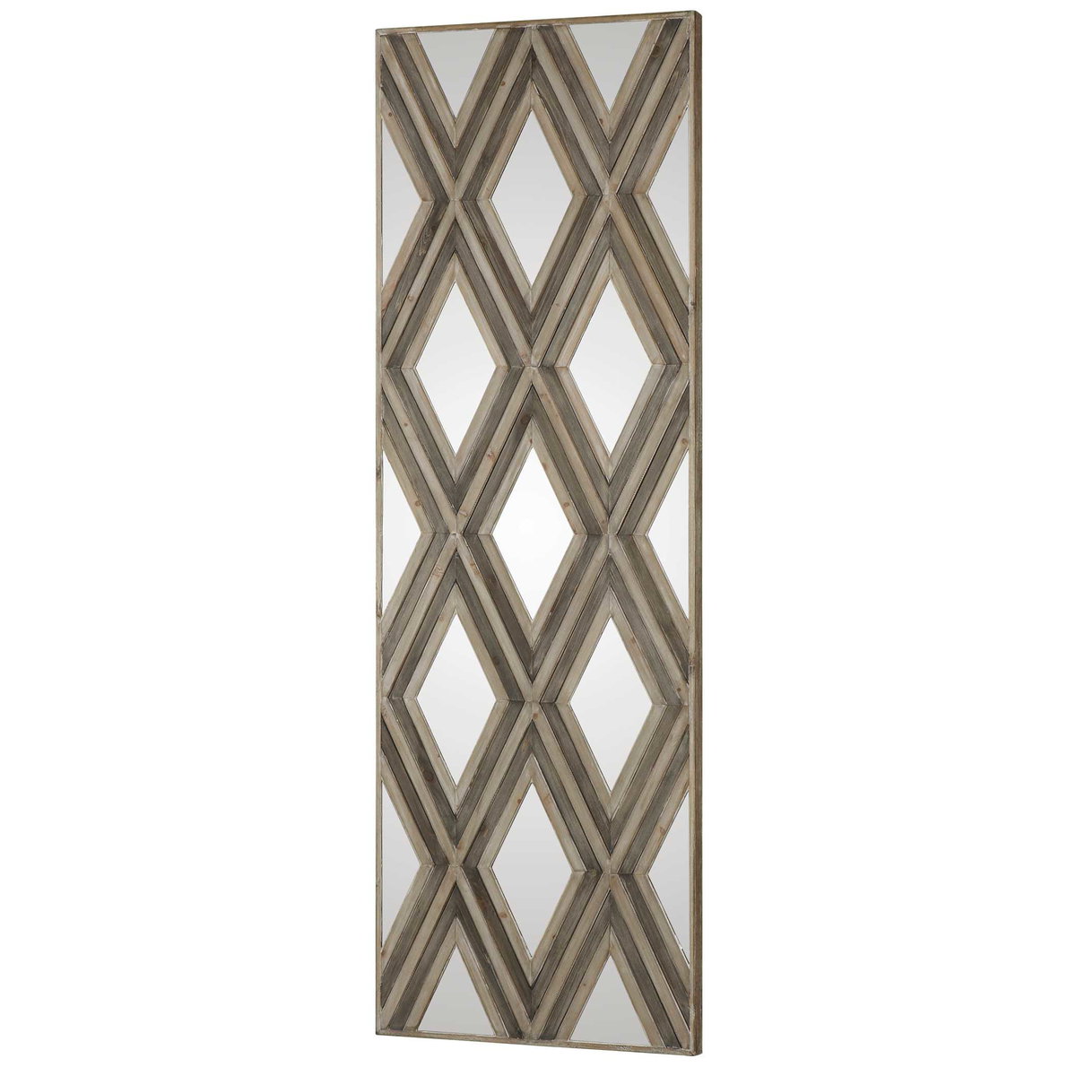 Tahira Geometric Argyle Pattern Wall Mirror, by Uttermost, 24" width x 72" height x 1.75" depth View 5
