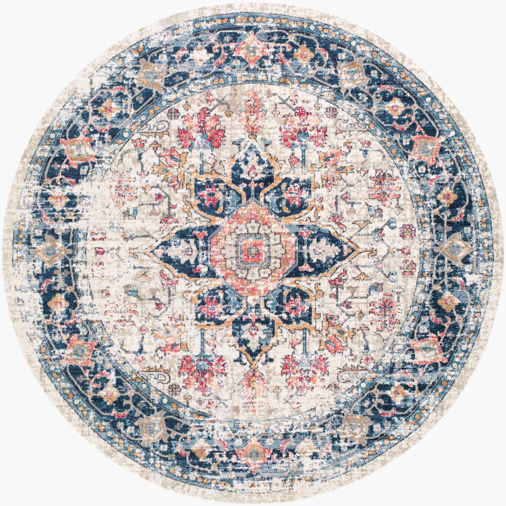 Huntington Beach Machine Woven Rug, by Surya, 7'10.49" length x 7'10.49" width