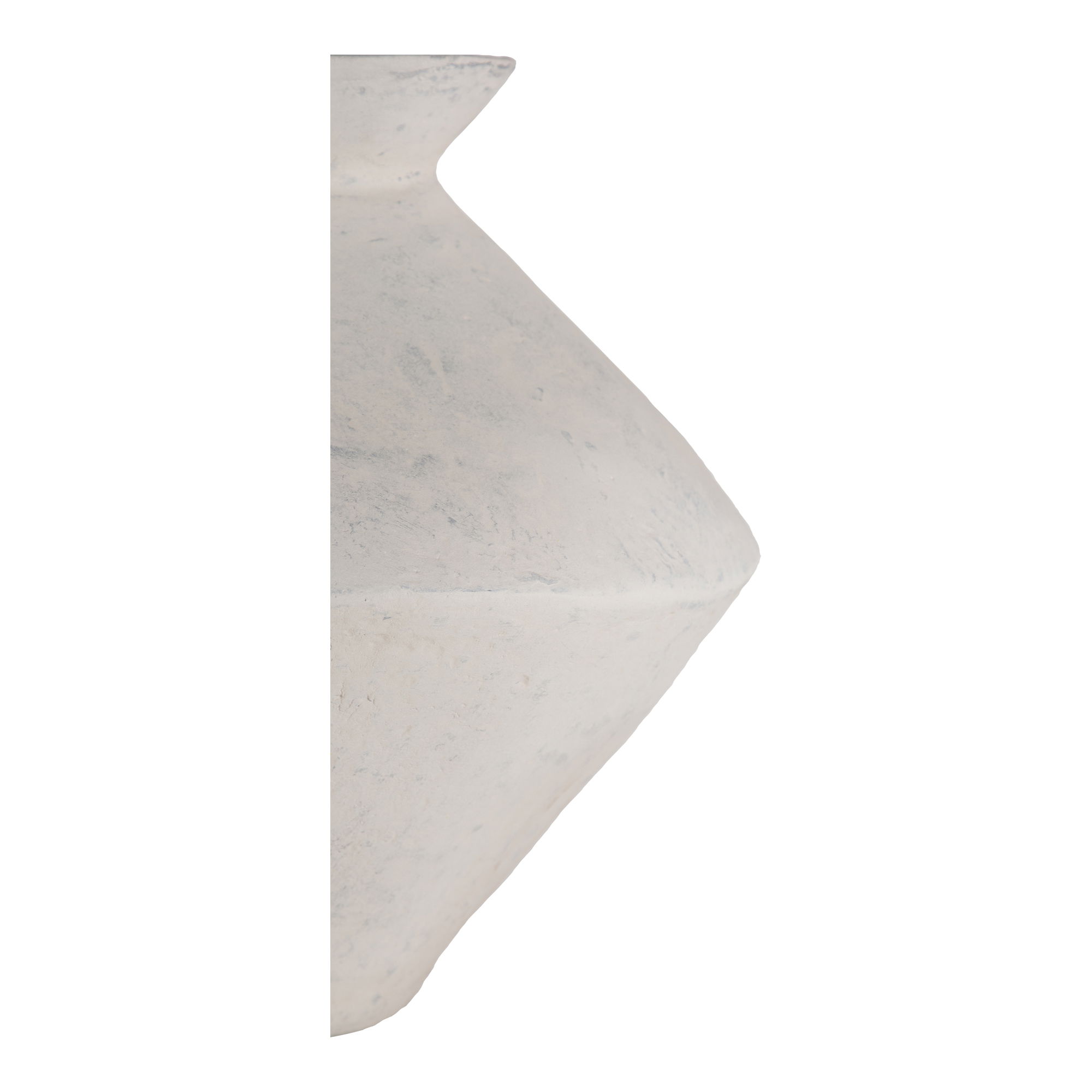 Raja Medium Decorative Vessel White, Vase by Moe's Home, 15" width x 14" height x 15" depth View 5