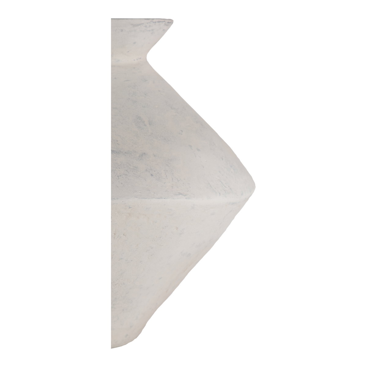 Raja Medium Decorative Vessel White, Vase by Moe's Home, 15" width x 14" height x 15" depth View 5