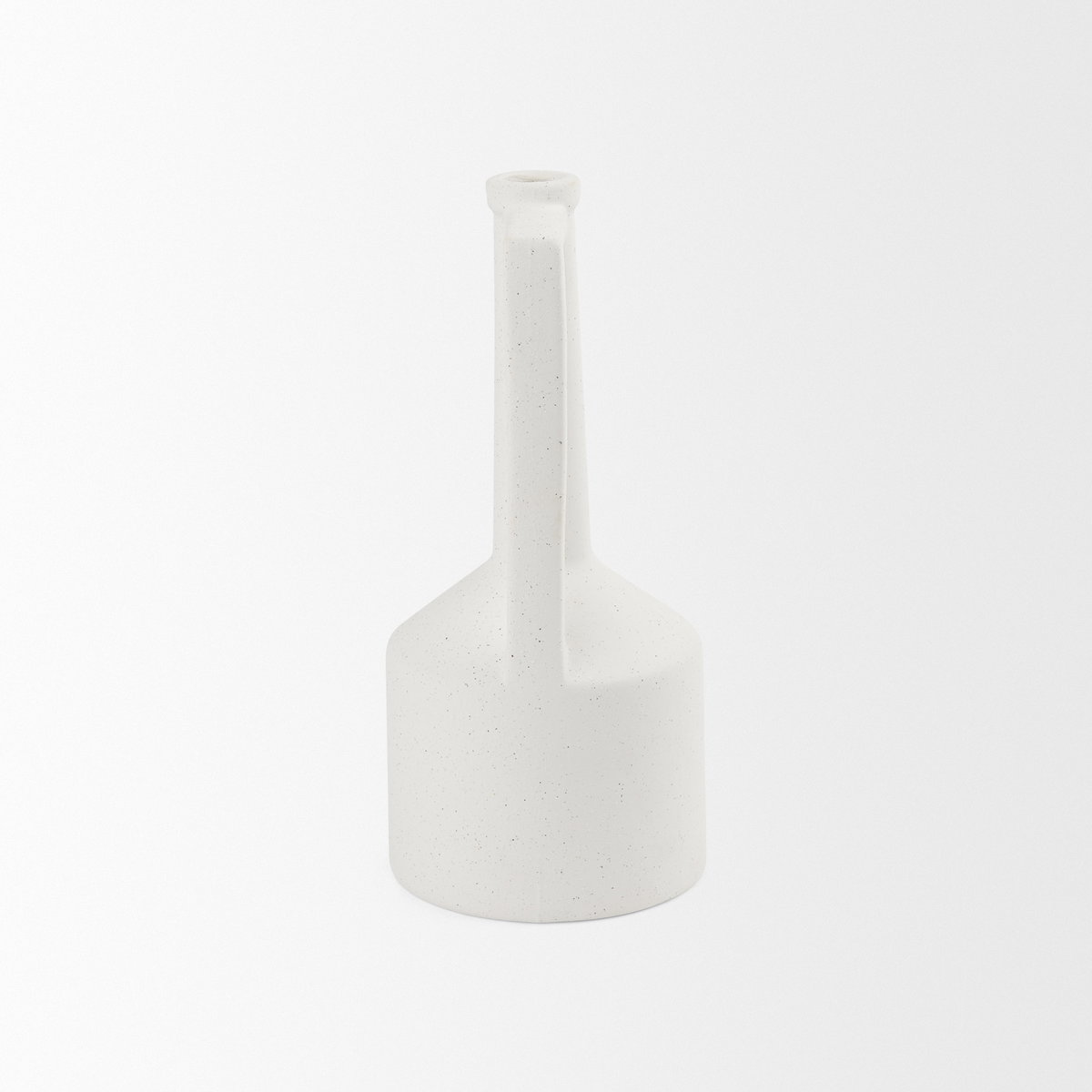 Burton 14.2H Medium White Ceramic Jug Vase, by Mercana, 5.51" length x 5.51" width x 12.6" height View 6