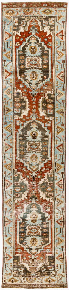 Antique One of a Kind Handmade Rug, by Surya, 13'8" length x 2'1" width