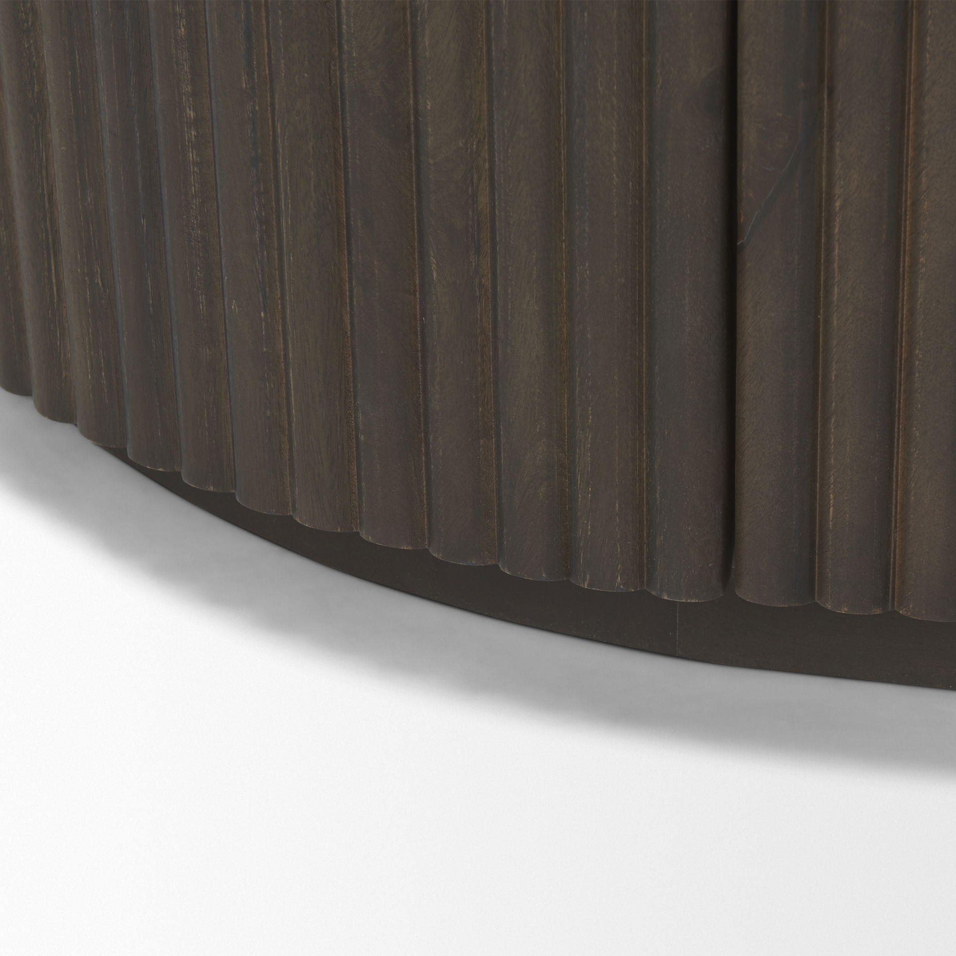 Terra 72L x 18W x 32H Dark Brown Wood Fluted Sideboard large image 