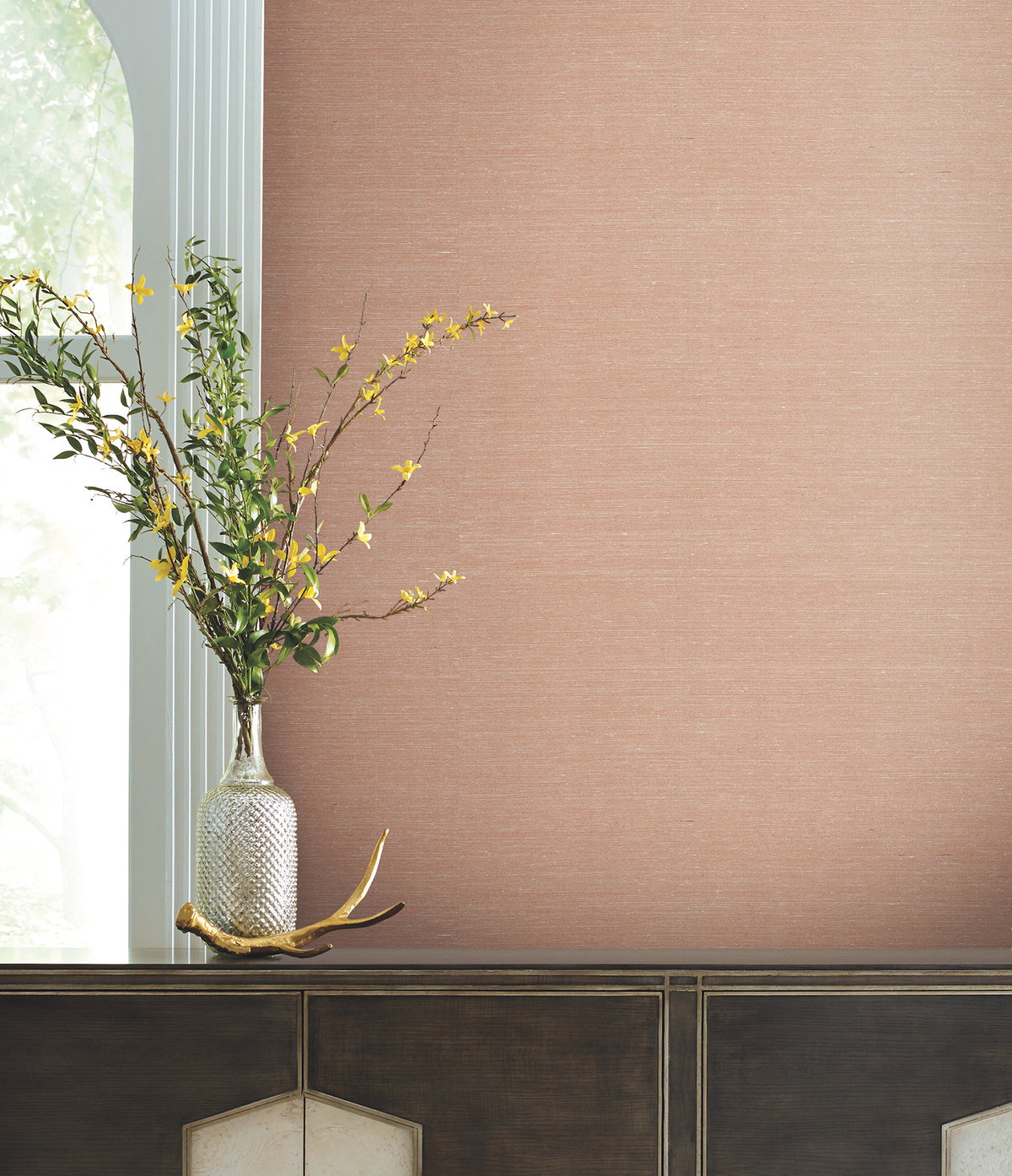 Delicate Abaca Brick Wallpaper, by York Wall, 24' length x 3' width x 0.02" depth View 2