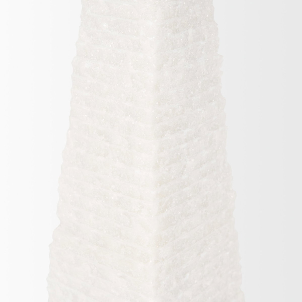 Pyramis White Rough Marble Obelisk 13', Decorative Object by Mercana, 4" length x 4" width x 13" height View 7