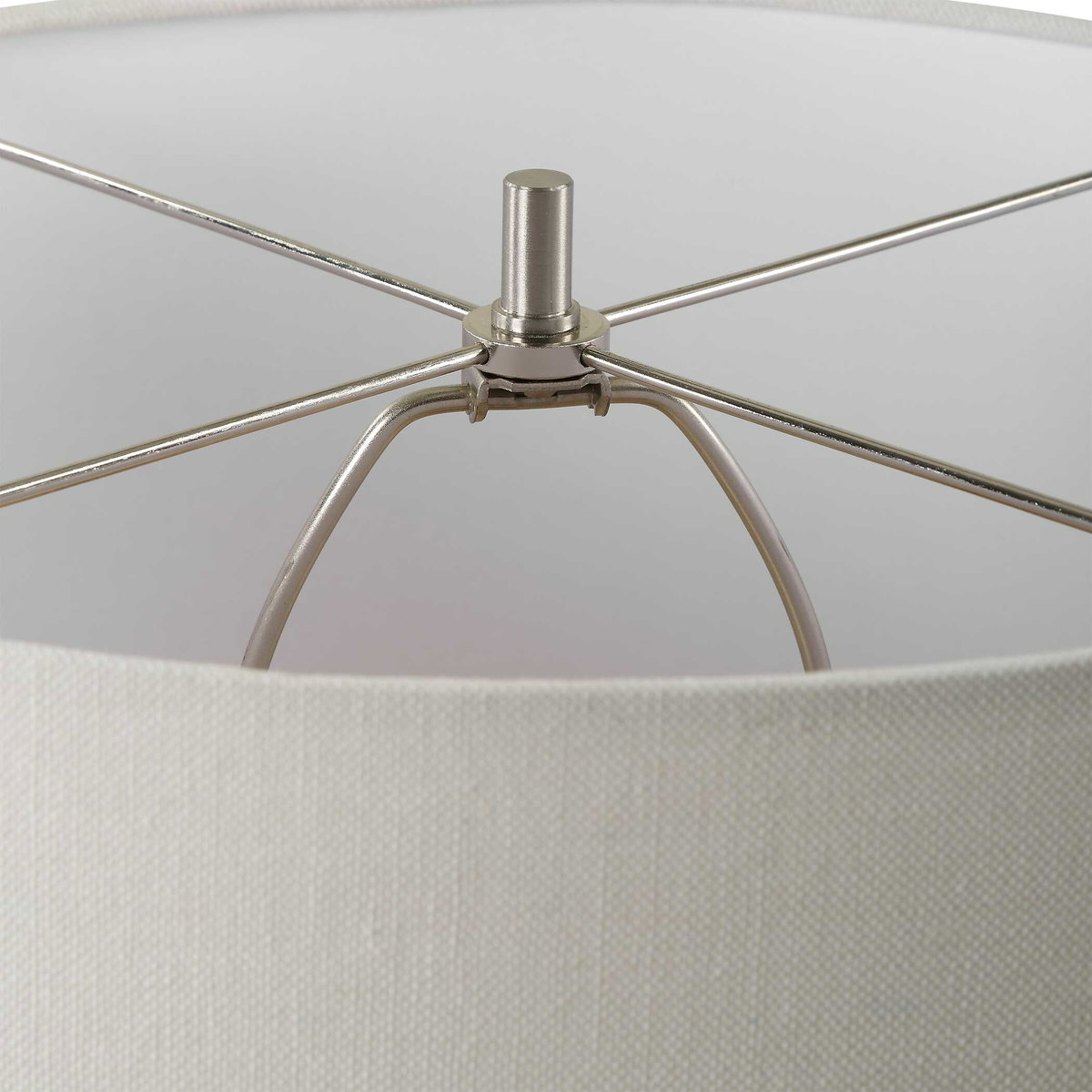 Haven White Glaze Table Lamp, by Uttermost, 15" width x 29.5" height x 15" depth View 7