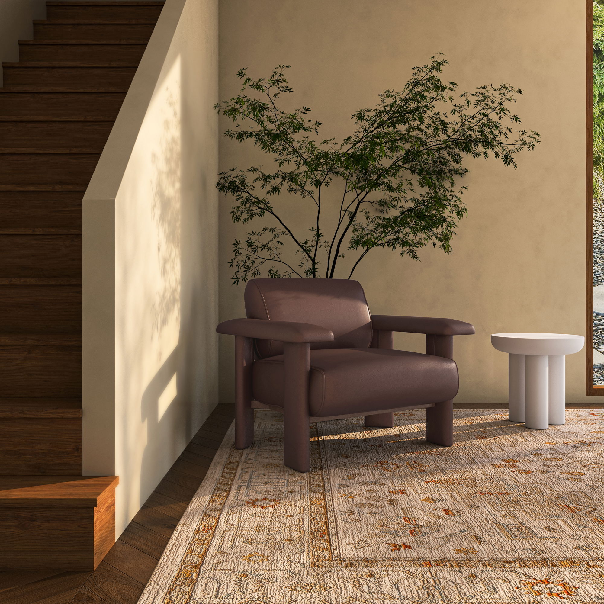 Marcello Lounge Chair Dark Brown large image 