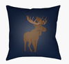 Moose Accent Pillow, Decorative Pillow by Surya, 18" length x 18" width thumbnail