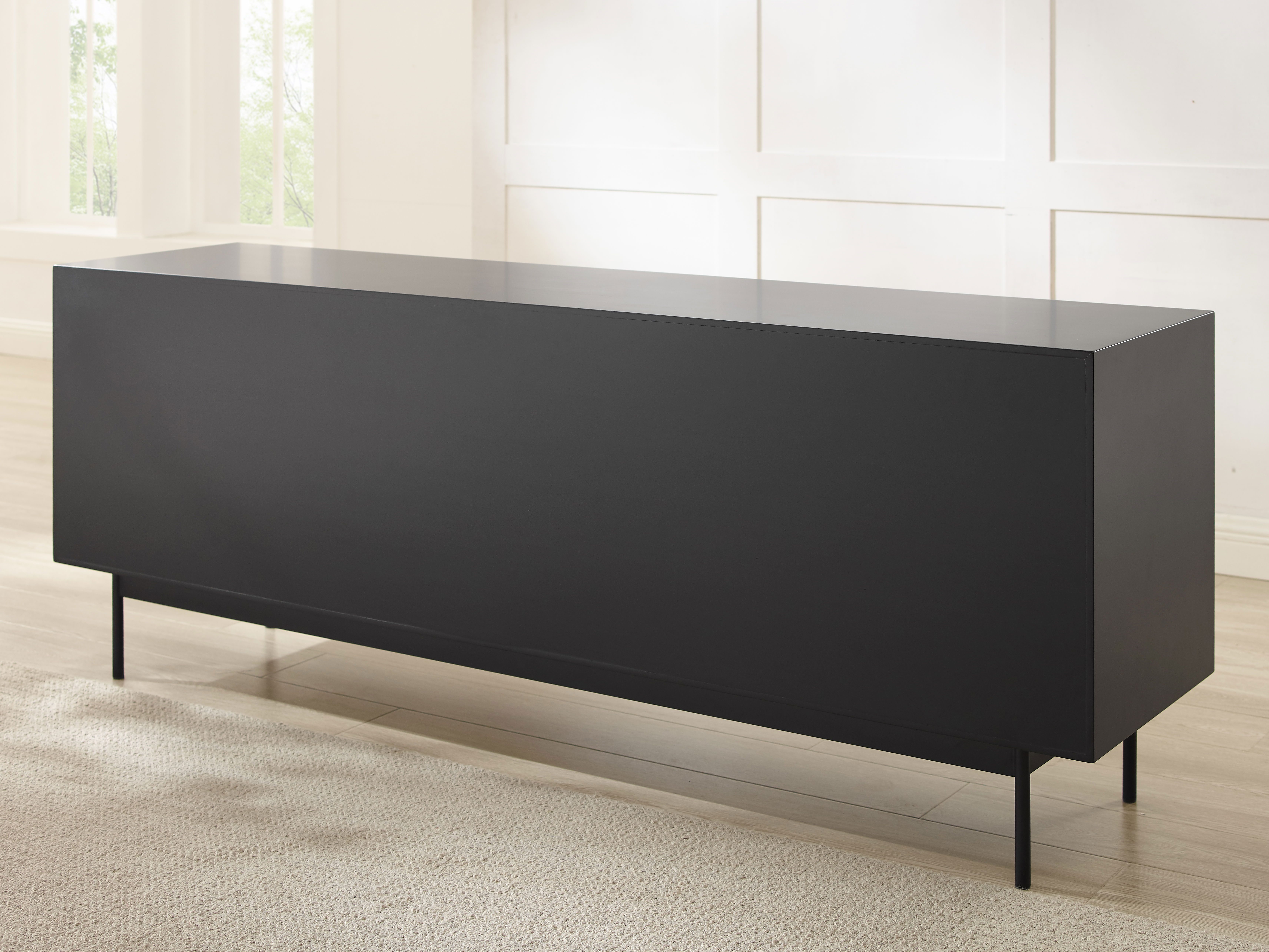 Santa Cruz 4 Drawer Double Dresser, Wheat, by Greenington, 18" length x 73.5" width x 28" height View 3