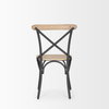 Etienne Cross Back Dining Side Chair | Light Brown Wood with Iron, Dining Chair by Mercana, 20.5" length x 19.5" width x 35.5" height thumbnail 6