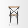 Etienne Light Brown Wood with Iron Metal Dining Chair, by Mercana, 20.5" length x 19.5" width x 35.5" height thumbnail 6