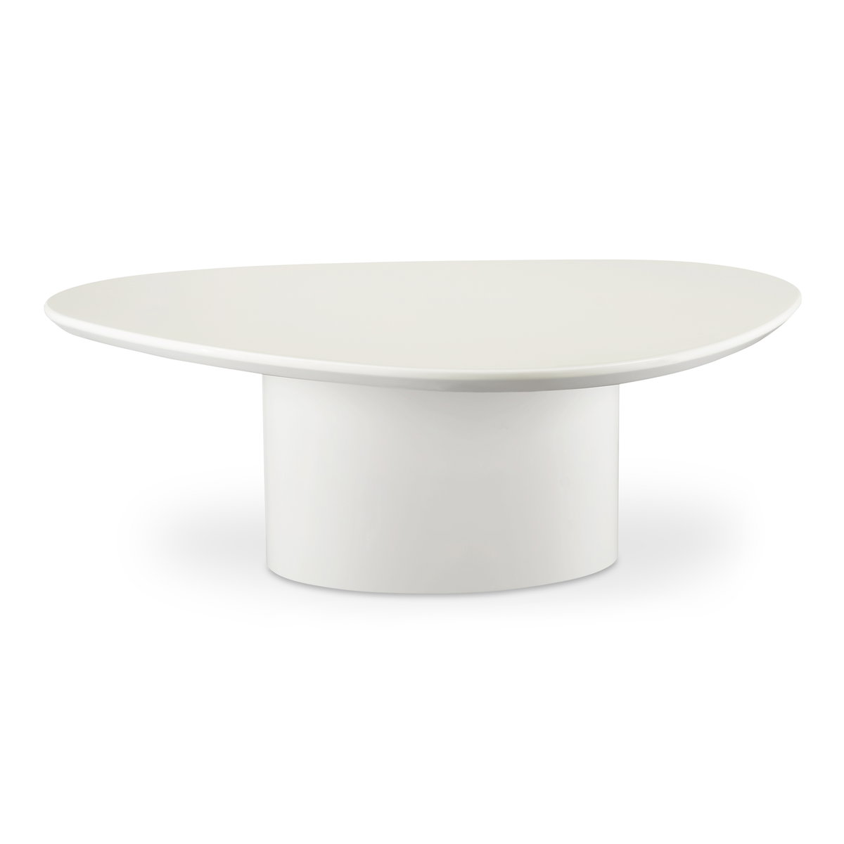 Eden Coffee Table Ivory Lacquer, by Moe's Home, 46" width x 16" height x 31.5" depth View 3