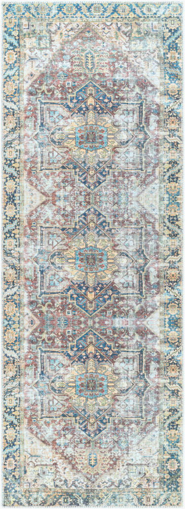 Kemer Machine Woven Rug, by Surya, 7'2.61" length x 2'7.5" width