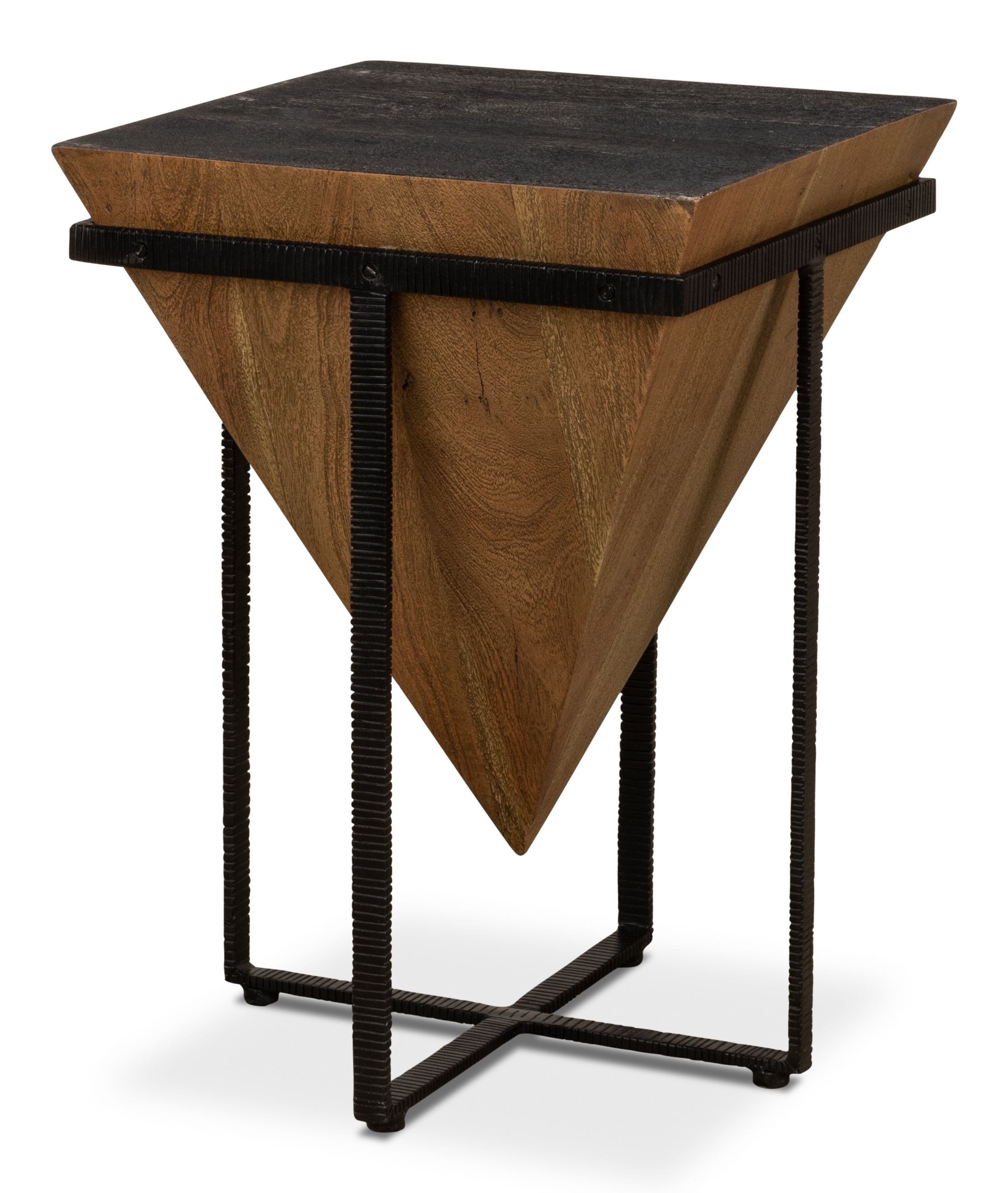 Hardy Inverted Obelisk Table, Side & End Table by Sarreid, 18" length x 18" width x 25" height View 1