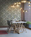 Sculptural Garden Dark Blue & Green Wallpaper thumbnail 1