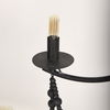 Selma Black Wood Bead and Metal Chandelier thumbnail 5