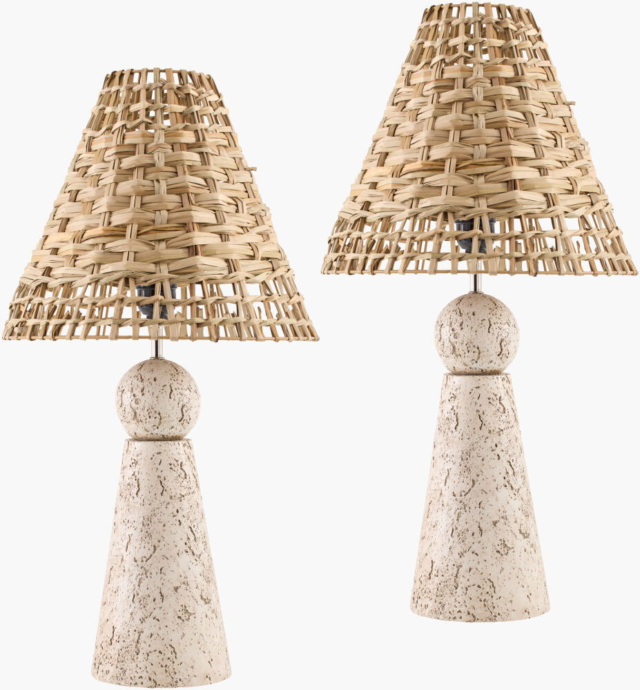 Teslin Accent Table Lamp, by Surya, 12" width x 22" height