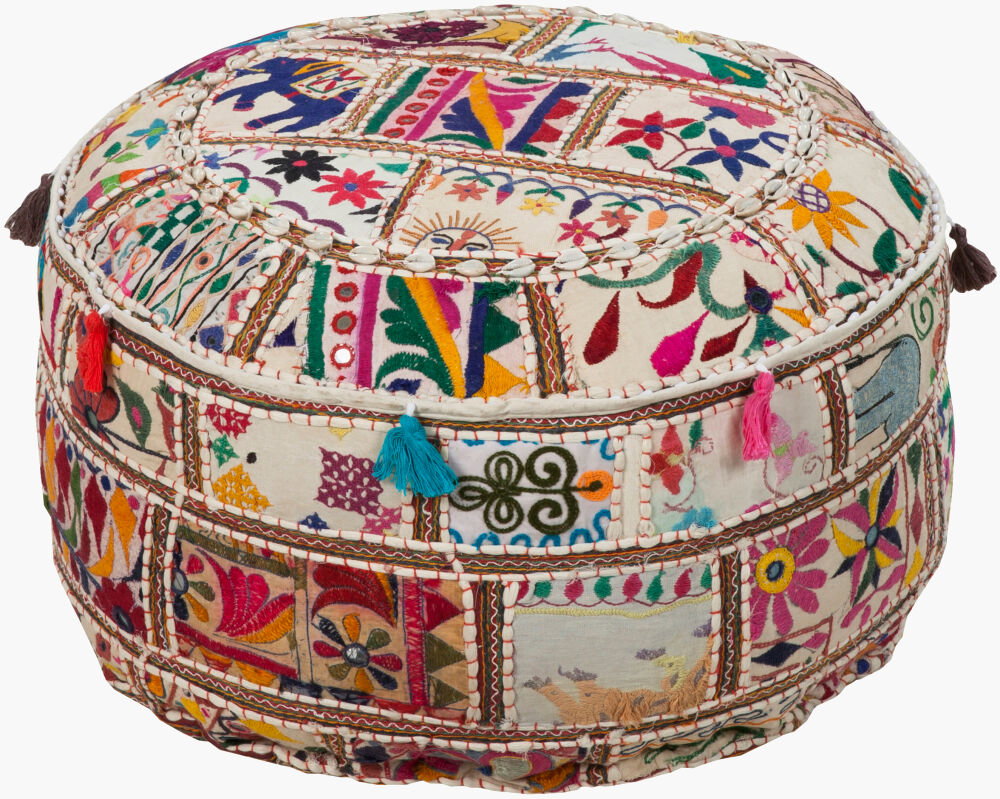 Karma Pouf, Ottoman by Surya, 22" width x 12" height