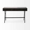 Vince 51L x 18W Black Metal with Gold Accents 3 Drawer Office Desk, by Mercana, 51.18" length x 18.31" width x 31.1" height thumbnail 6