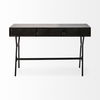 Vince 51L x 18W Black Metal with Gold Accents 3 Drawer Office Desk thumbnail 5