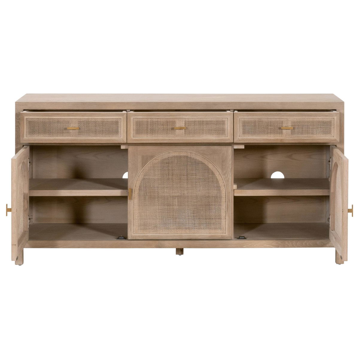 Cane Media Sideboard, Cabinets & Sideboard by Essentials for Living, 63" width x 31.5" height x 18" depth View 3